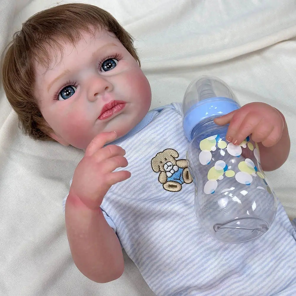 Poupée Reborn Bébé [Prénom] 50cm Yeux Bleus