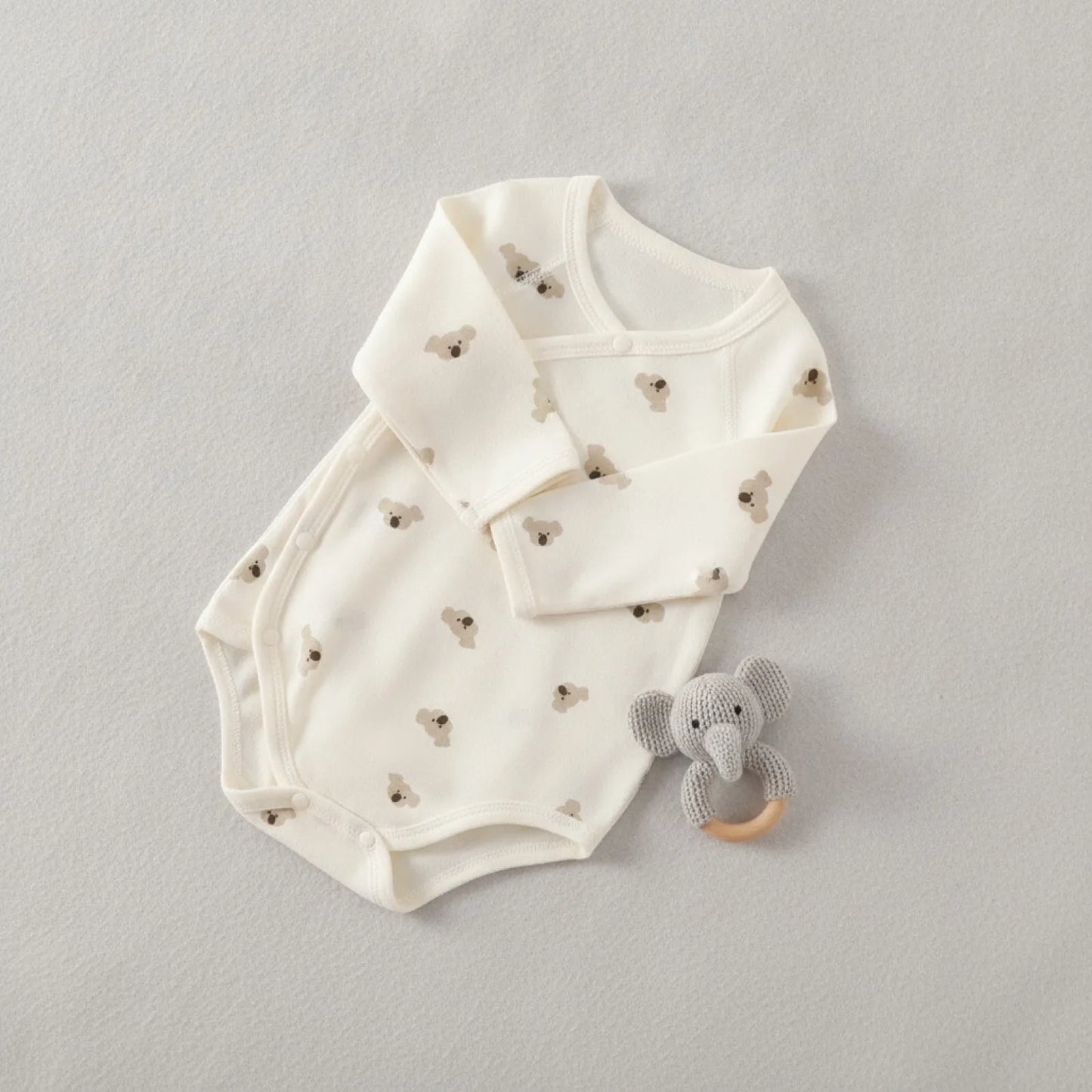 AYNIGIELL automne pur coton vêtements nouveau-né bébé filles garçons barboteuse 100% coton manches longues body infantile bébé vêtements