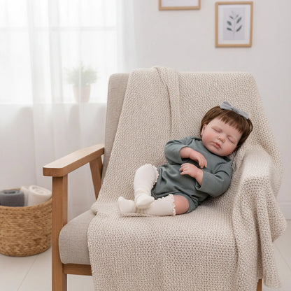 Poupée réaliste Reborn de 49 cm, poupée nouveau-né endormi réaliste, corps en vinyle souple, jouet cadeau pour enfants, collectionneurs, décoration de la maison