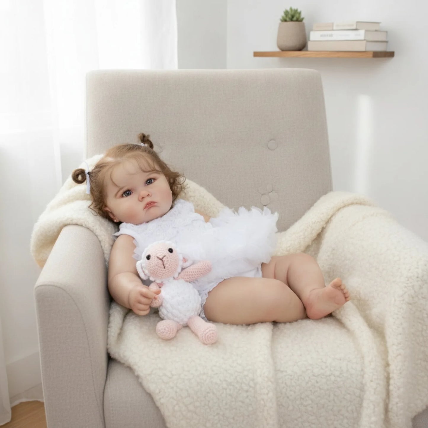 BZDOLL réaliste 60 cm 24 pouces Silicone souple Reborn bébé poupée avec peau de peinture 3D et veine vasculaire fait à la main fille cadeau d'anniversaire