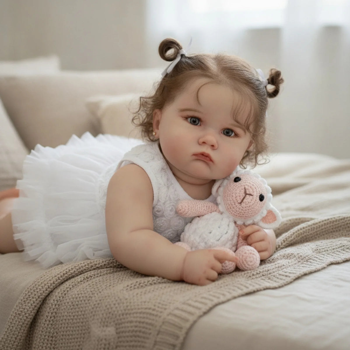 BZDOLL réaliste 60 cm 24 pouces Silicone souple Reborn bébé poupée avec peau de peinture 3D et veine vasculaire fait à la main fille cadeau d'anniversaire