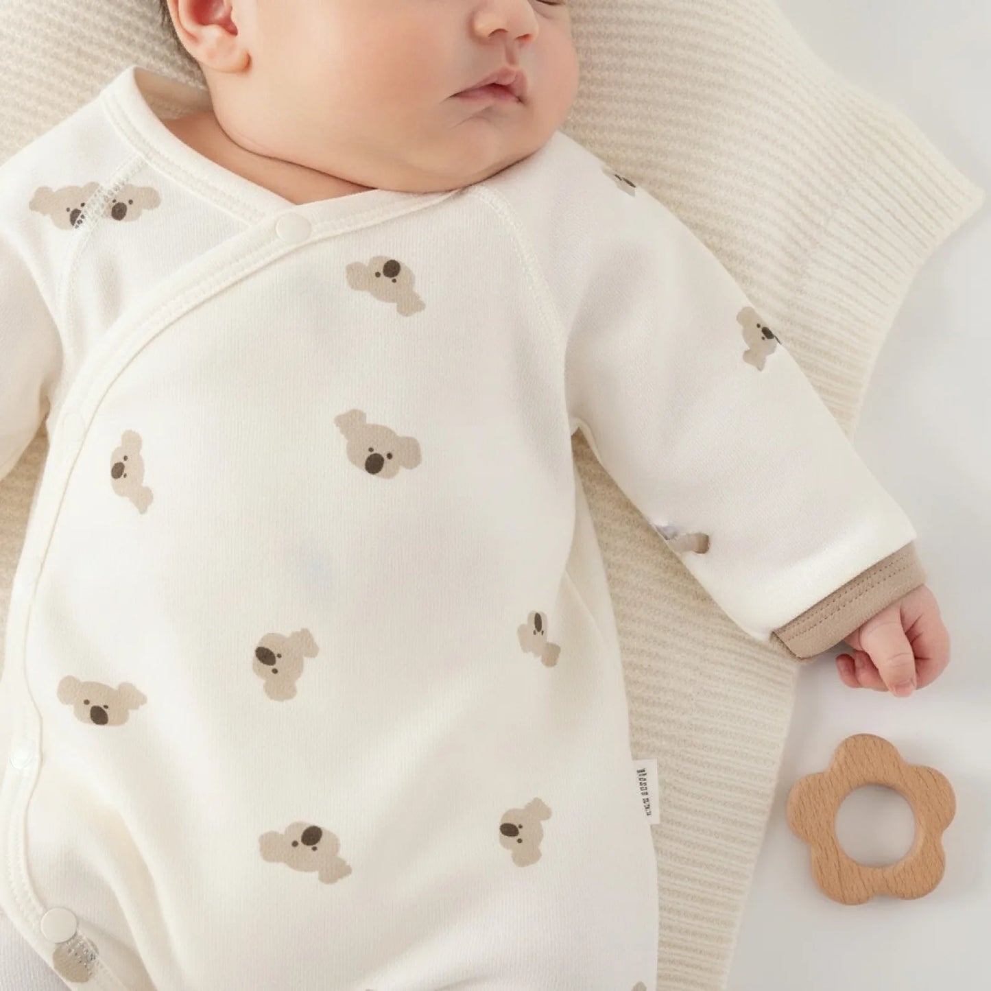 AYNIGIELL automne pur coton vêtements nouveau-né bébé filles garçons barboteuse 100% coton manches longues body infantile bébé vêtements