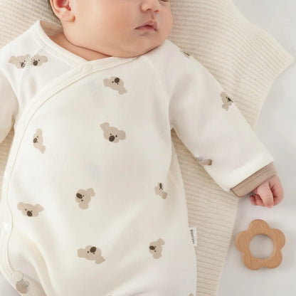 AYNIGIELL automne pur coton vêtements nouveau-né bébé filles garçons barboteuse 100% coton manches longues body infantile bébé vêtements