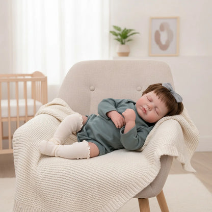 Poupée réaliste Reborn de 49 cm, poupée nouveau-né endormi réaliste, corps en vinyle souple, jouet cadeau pour enfants, collectionneurs, décoration de la maison