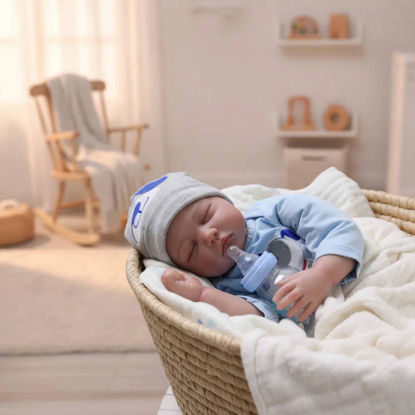 Poupées réalistes reborn de 20 pouces, poupées nouveau-né réalistes endormies, jouet en tissu doux pour garçons, filles et collectionneurs.
