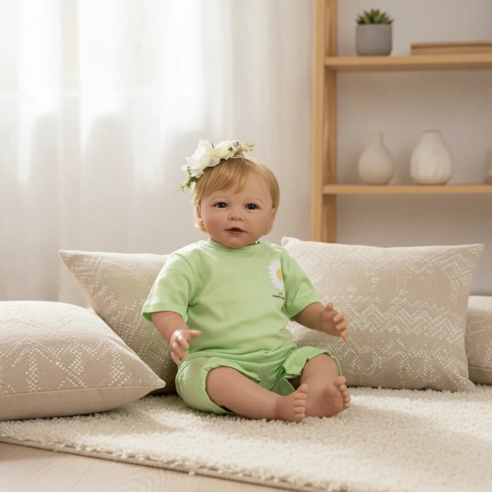 BZDOLL-Jouet de maison de jeu réaliste pour fille, silicone souple, beurre de bébé Reborn, peau 3D peinte à la main, veines visibles, mignon, 55 cm