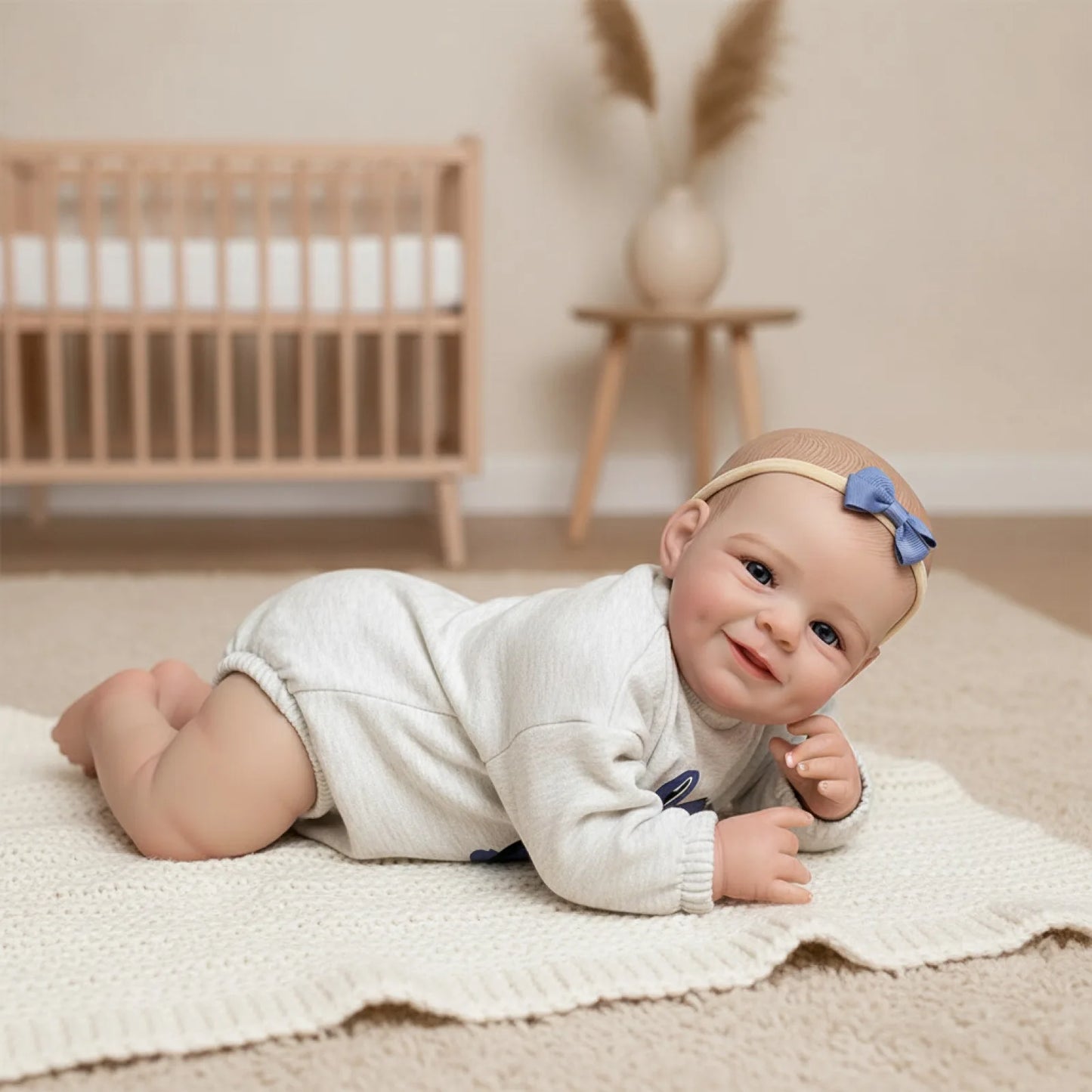 Cokela 20 pouces/50 cm vraie poupée bébé réel doux au toucher bébé réaliste Silicone Reborn bébé poupée avec des cheveux dessinés à la main