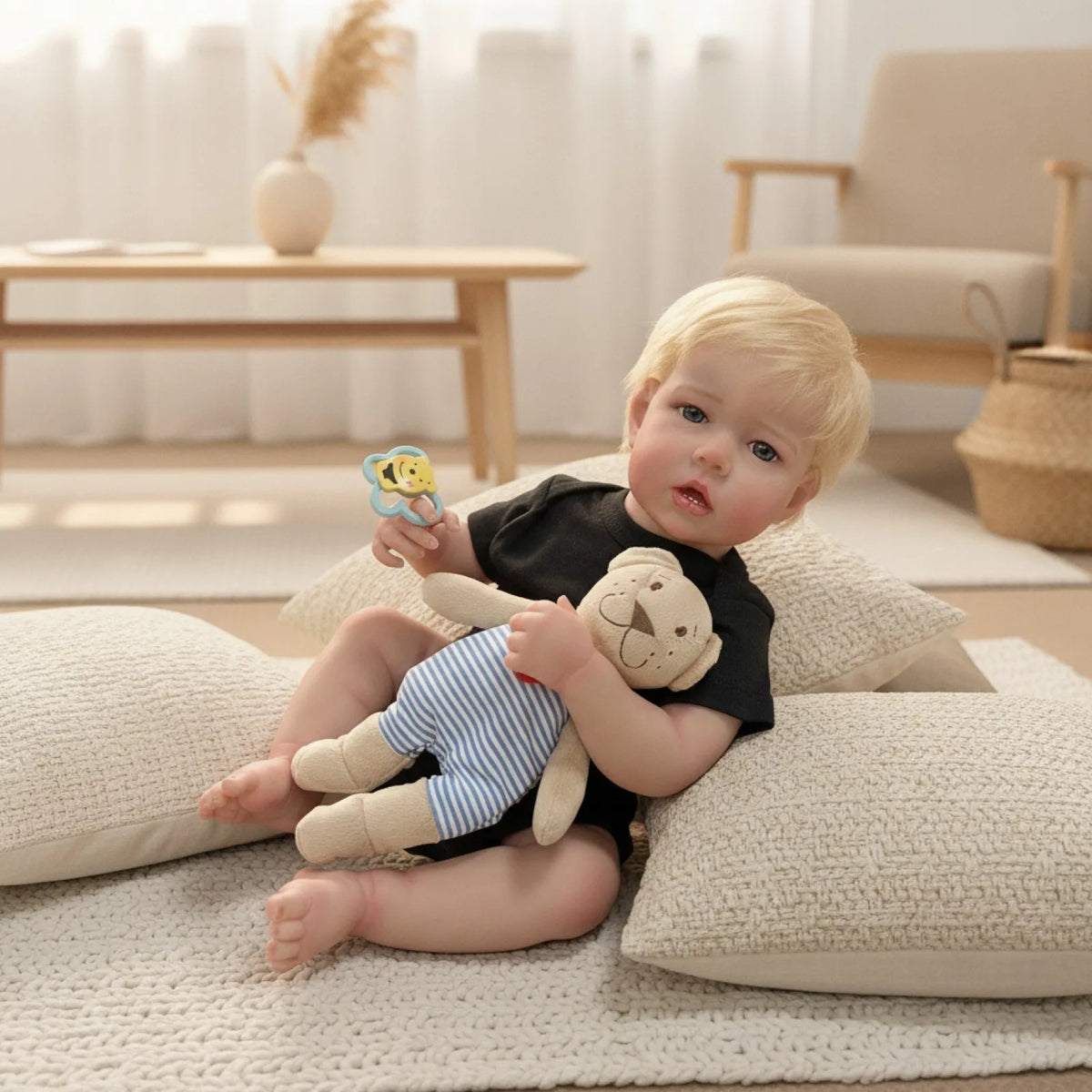 Cokela-Beurre doux pour nouveau-né, reborn, peau 3D avec veines visibles, fait à la main, mode, 22 pouces, 55cm