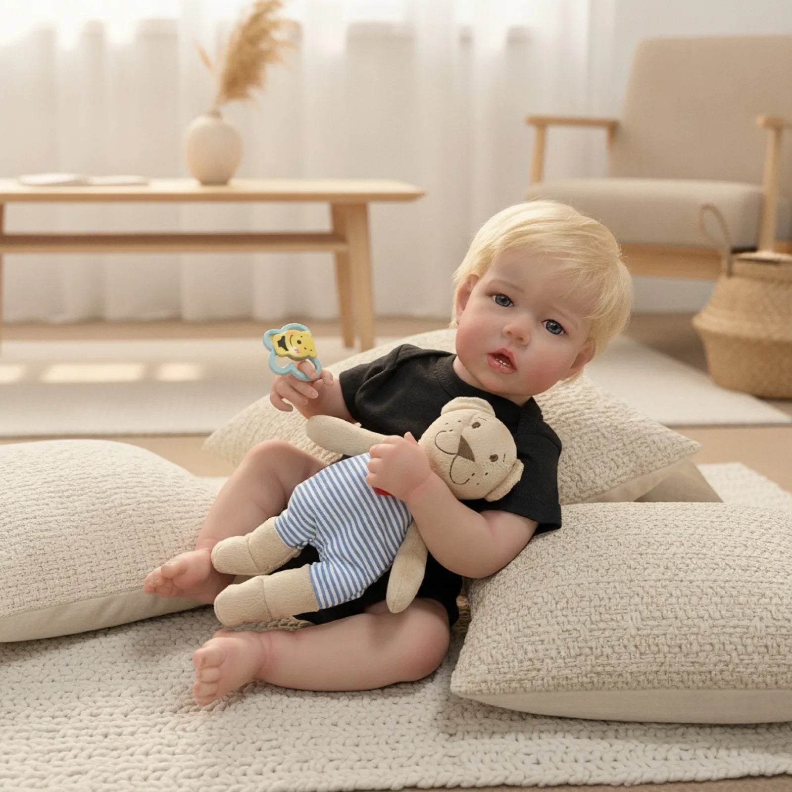 Cokela-Beurre doux pour nouveau-né, reborn, peau 3D avec veines visibles, fait à la main, mode, 22 pouces, 55cm
