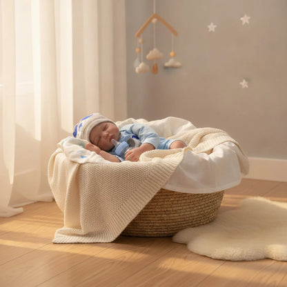Poupées réalistes reborn de 20 pouces, poupées nouveau-né réalistes endormies, jouet en tissu doux pour garçons, filles et collectionneurs.