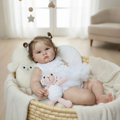 BZDOLL réaliste 60 cm 24 pouces Silicone souple Reborn bébé poupée avec peau de peinture 3D et veine vasculaire fait à la main fille cadeau d'anniversaire