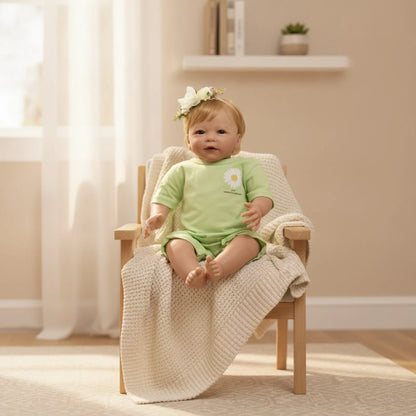 BZDOLL-Jouet de maison de jeu réaliste pour fille, silicone souple, beurre de bébé Reborn, peau 3D peinte à la main, veines visibles, mignon, 55 cm