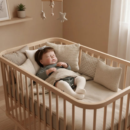 Poupée réaliste Reborn de 49 cm, poupée nouveau-né endormi réaliste, corps en vinyle souple, jouet cadeau pour enfants, collectionneurs, décoration de la maison