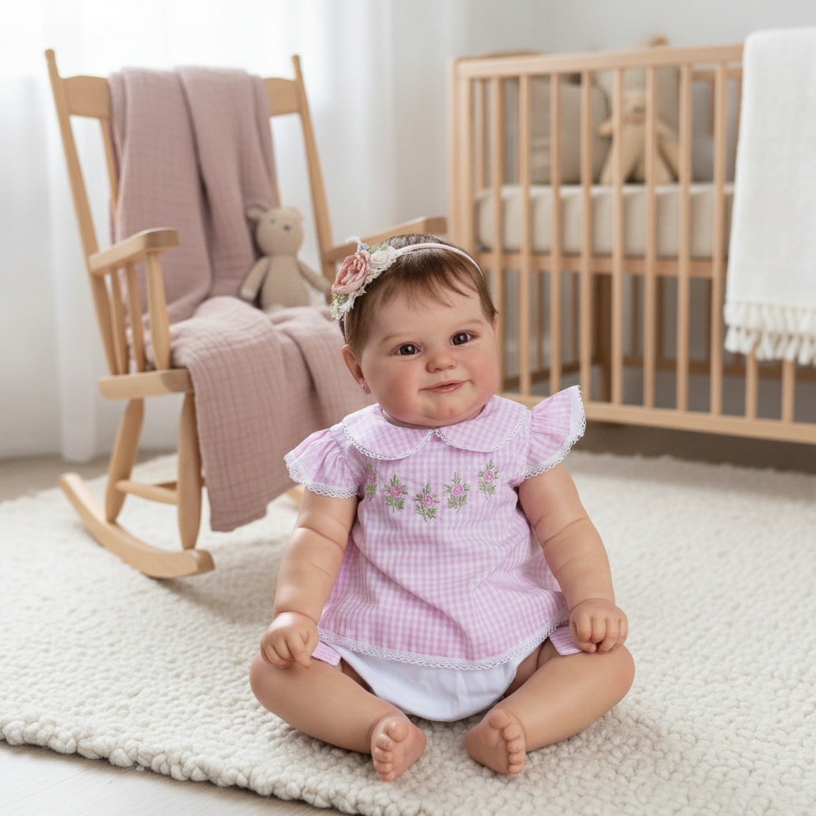 MRB-Poupée Maddie Lovely Reborn pour fille, silicone, vinyle ou corps grillé, nouveau-né, yeux bleus, cheveux enracinés, meilleur cadeau de Noël, 20 po